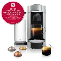 Magimix Nespresso Vertuo Plus Silver With FREE Gift