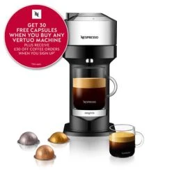 Magimix Nespresso Vertuo Next Deluxe Chrome With FREE Gift