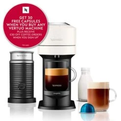Magimix Nespresso Vertuo Next White With Aeroccino With FREE Gift