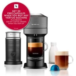 Magimix Nespresso Vertuo Next Dark Grey With Aeroccino With FREE Gift