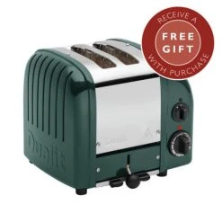 Dualit Classic Vario AWS Evergreen 2 Slot Toaster With FREE Gift
