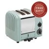 Dualit Classic Vario AWS Eucalyptus 2 Slot Toaster With FREE Gift