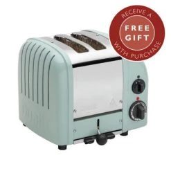 Dualit Classic Vario AWS Eucalyptus 2 Slot Toaster With FREE Gift