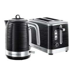 Russell Hobbs Inspire Kettle & 2 Slice Toaster Set Black