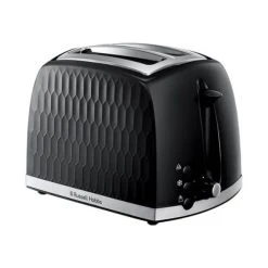 Russell Hobbs Honeycomb 2 Slice Black Toaster