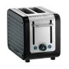 Dualit Architect 2 Slot Black Body With Metallic Charcoal Panel Toaster