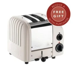 Dualit Classic Vario AWS Feather 2 Slot Toaster With FREE Gift