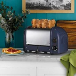 Dualit Classic Vario AWS Lavender Blue 4 Slot Toaster With FREE Gift -Kitchen appliances 40372 Dualit 4 Slot Classic Toaster Lavender Blue 5 1