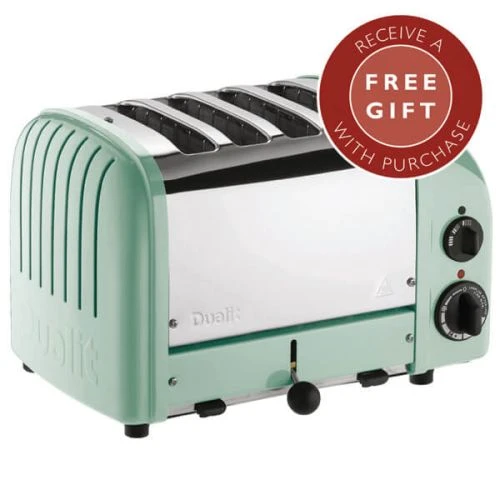 Dualit Classic Vario AWS Mint Green 4 Slot Toaster With FREE Gift 1 Dualit Classic Vario AWS Mint Green 4 Slot Toaster With FREE Gift