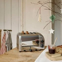 Dualit Classic Vario AWS Polished 4 Slot Toaster With FREE Gift -Kitchen appliances 40378 Dualit Classic 4 Slot Toaster Xmas