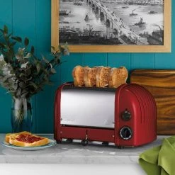 Dualit Classic Vario AWS Red 4 Slot Toaster With FREE Gift -Kitchen appliances 40379 Dualit Classic 4 Slot Toaster Red New 4
