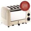 Dualit Classic Vario AWS Utility Cream 4 Slot Toaster With FREE Gift