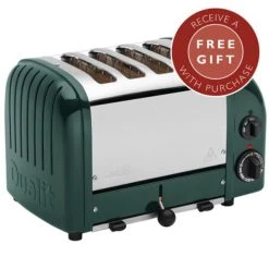 Dualit Classic Vario AWS Evergreen 4 Slot Toaster With FREE Gift