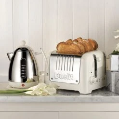 Dualit Lite 4 Slot Toaster Canvas White -Kitchen appliances 46213 Dualit Lite 4 Slot Toaster Canvas White New 5