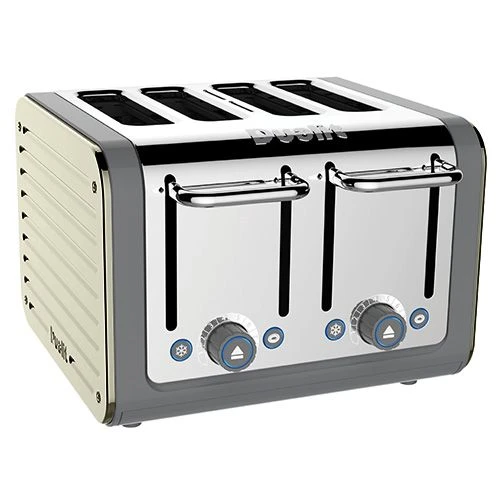 Dualit Architect 4 Slot Grey Body With Canvas White Panel Toaster 1 Dualit Architect 4 Slot Grey Body With Canvas White Panel Toaster