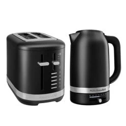 KitchenAid Breakfast Suite Matte Black 1.7L Kettle And 2 Slice Toaster Set