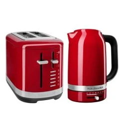KitchenAid Breakfast Suite Empire Red 1.7L Kettle And 2 Slice Toaster Set