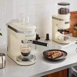 KitchenAid Artisan Semi-Auto Espresso Machine & Burr Grinder Set Almond Cream 9 KitchenAid Artisan Semi-Auto Espresso Machine & Burr Grinder Set Almond Cream -Kitchen appliances 5KES65035KCG8433BAC KitchenAid Espresso Coffee Machine Burr Grinder Almond Cream 5
