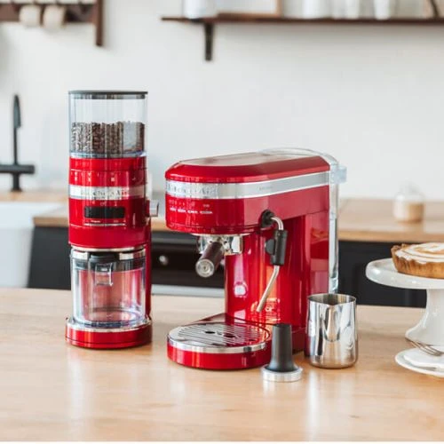 KitchenAid Artisan Semi-Auto Espresso Machine & Burr Grinder Set Candy Apple 4 KitchenAid Artisan Semi-Auto Espresso Machine & Burr Grinder Set Candy Apple - Image 4