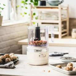 KitchenAid Almond Cream Cordless Food Chopper -Kitchen appliances 5KFCB519BAC KitchenAid Almond Cream Cordless Food Chopper 2 New