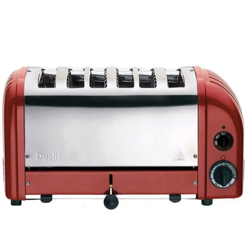Dualit Classic Vario AWS Red 6 Slot Toaster 2 Dualit Classic Vario AWS Red 6 Slot Toaster - Image 2