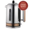 Dualit Classic Kettle Polished Stainless Steel And Copper With FREE Gift Trim