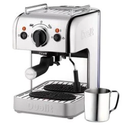 Dualit 3 In 1 Coffee Machine, Polished Stainless Steel With Stainless Steel Jug
