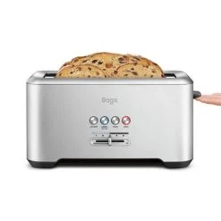 Sage A Bit More 4 Slice Toaster -Kitchen appliances BTA730BSS Sage A Bit More 4 Slice Toaster 600px 3