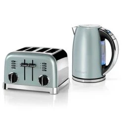 Cuisinart Style Light Pistachio Multi-Temp Kettle & 4 Slice Toaster Breakfast Set