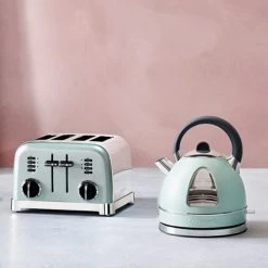 Cuisinart Style Light Pistachio Traditional Kettle & 4 Slice Toaster Breakfast Set -Kitchen appliances CTK17GUCPT180GU Cuisinart Style Breakfast Set Traditional 4 Slice Light Pistachio 5