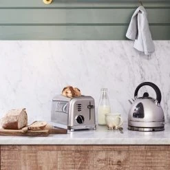 Cuisinart Style Vintage Rose Traditional Kettle & 2 Slice Toaster Breakfast Set -Kitchen appliances CTK17PIUCPT160PIU Cuisinart Style Breakfast Set Traditional 2 Slice Vintage Rose 5