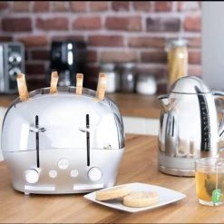 The Funky Appliance Company 1.7 Litre Kettle And 4 Slice Toaster Set Chrome -Kitchen appliances FK01FT01CHROME Funky Appliance Kettle And Toaster Set Chrome 4