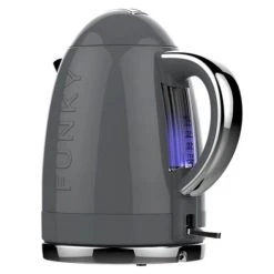 The Funky Appliance Company 1.7 Litre Kettle And 4 Slice Toaster Set Grey -Kitchen appliances FK01FT01GREY Funky Applicance Kettle Toaster Set Grey 2