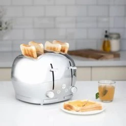 The Funky Appliance Company 4 Slice Toaster Chrome -Kitchen appliances FT01CHROME Funky Appliance 4 Slice Toaster Chrome 5