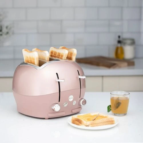 The Funky Appliance Company 4 Slice Toaster Rose Gold Pink 6 The Funky Appliance Company 4 Slice Toaster Rose Gold Pink - Image 6