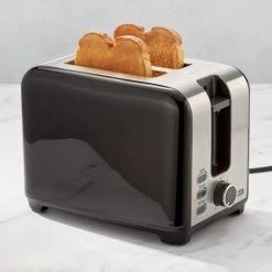 Judge Electricals 2 Slice Toaster Black -Kitchen appliances JEA101 Judge Electricals 2 Slice Toaster 2