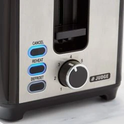 Judge Electricals 2 Slice Toaster Black -Kitchen appliances JEA101 Judge Electricals 2 Slice Toaster 5