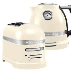 KitchenAid Artisan Almond Cream 2 Slot Toaster And Kettle Set
