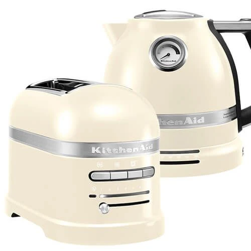 KitchenAid Artisan Almond Cream 2 Slot Toaster And Kettle Set 1 KitchenAid Artisan Almond Cream 2 Slot Toaster And Kettle Set