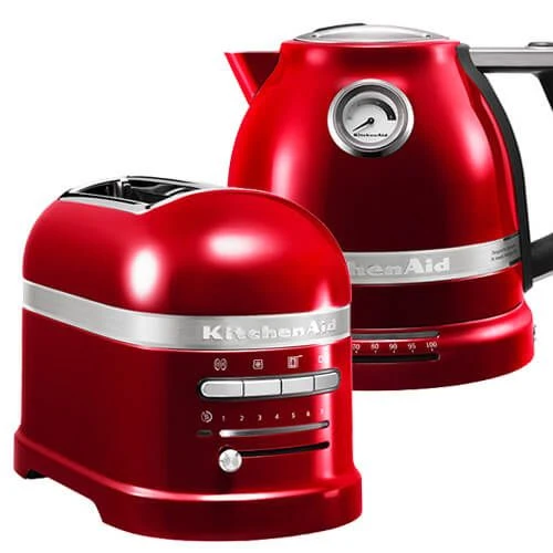 KitchenAid Artisan Candy Apple 2 Slot Toaster And Kettle Set 1 KitchenAid Artisan Candy Apple 2 Slot Toaster And Kettle Set