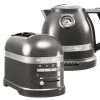 KitchenAid Artisan Medallion Silver 2 Slot Toaster And Kettle Set