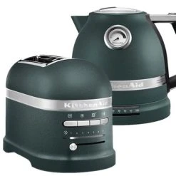 KitchenAid Artisan Pebbled Palm 2 Slot Toaster And Kettle Set