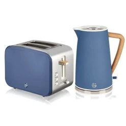 Swan Nordic Blue 1.7 Litre Cordless Kettle And 2 Slice Toaster