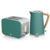 Swan Nordic Pine Green 1.7 Litre Cordless Kettle And 2 Slice Toaster
