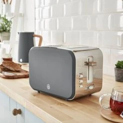 Swan Nordic Slate Grey 1.7 Litre Cordless Kettle And 2 Slice Toaster 7 Swan Nordic Slate Grey 1.7 Litre Cordless Kettle And 2 Slice Toaster -Kitchen appliances SK14610ST14610GRYN Swan Nordic 1 7 Litre Cordless Kettle and 2 Slice Toaster Grey 3