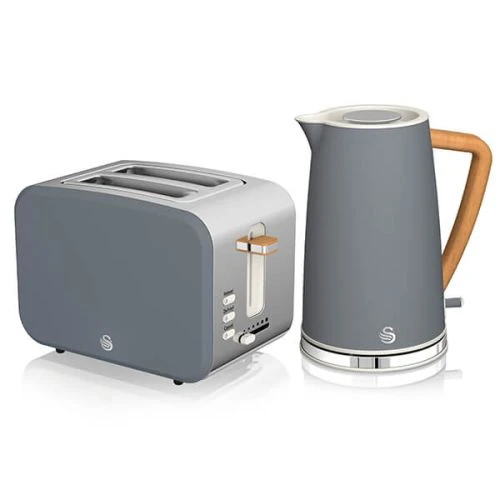 Swan Nordic Slate Grey 1.7 Litre Cordless Kettle And 2 Slice Toaster 1 Swan Nordic Slate Grey 1.7 Litre Cordless Kettle And 2 Slice Toaster