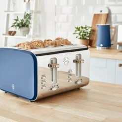 Swan Nordic Blue 1.7 Litre Cordless Kettle And 4 Slice Toaster -Kitchen appliances SK14610ST14620BLUN Swan Nordic 1 7 Litre Cordless Kettle and 4 Slice Toaster Blue 3