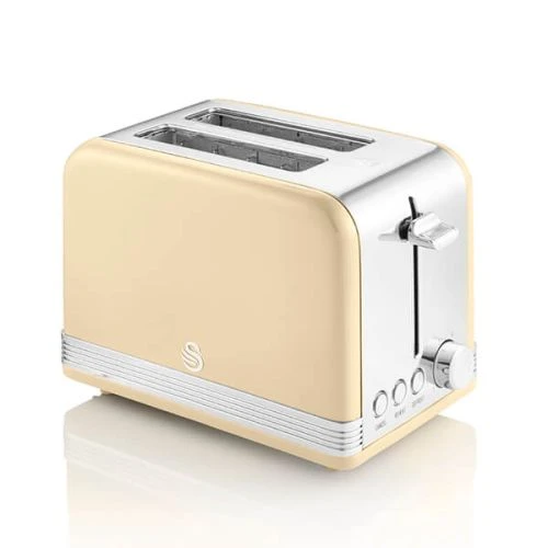 Swan Retro Cream Kettle And 2 Slice Toaster Set 2 Swan Retro Cream Kettle And 2 Slice Toaster Set - Image 2