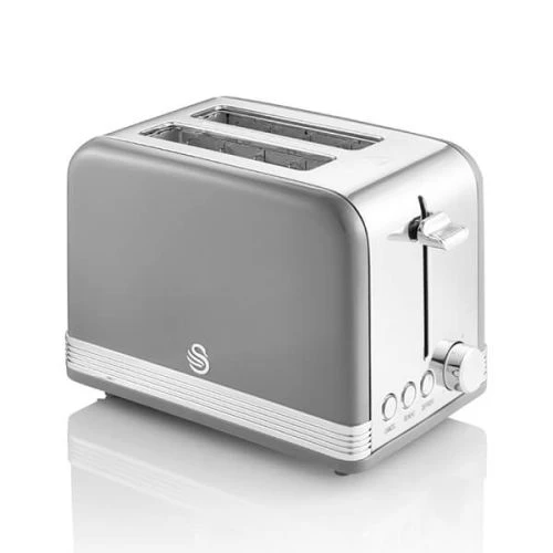 Swan Retro Grey Kettle And 2 Slice Toaster Set 2 Swan Retro Grey Kettle And 2 Slice Toaster Set - Image 2