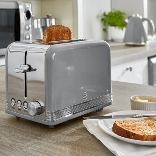 Swan Retro Grey Kettle And 2 Slice Toaster Set 4 Swan Retro Grey Kettle And 2 Slice Toaster Set - Image 4